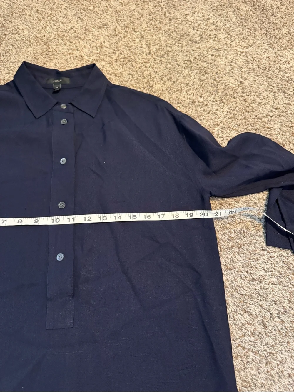 J.Crew Drapey Oxford Crepe Popover Shirt - XS